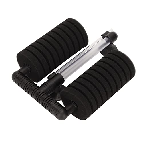 Tnfeeon Aquarium Double Bio Sponge Filter Saugnapf Befestigungsrohr Verbindungsrohr Wasserauslass Hocheffizienter Abnehmbarer Aquarium Wasserfilter mit 2 Saugnäpfen für Aquarien von Tnfeeon