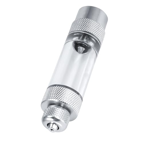 Tnfeeon Aquarium Wasserpflanze CO2 Blasenzähler Doppelkopf Aluminiumlegierung Aquarium Diffusor Regler für Kohlendioxidmessung (Einkopf-Blasenschreiber) von Tnfeeon