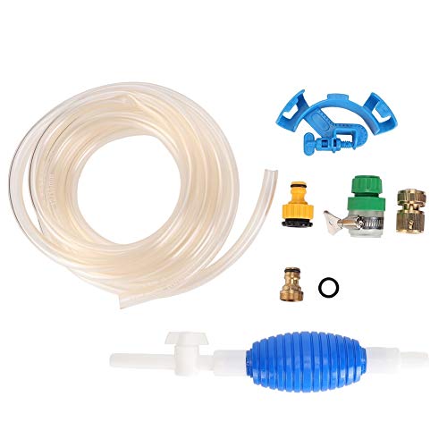 Tnfeeon Aquarium Wasserwechslerset, Aquarium Kiesreiniger Staubsauger Aquarium Reinigungspumpensatz 5m Wasserschlauch von Tnfeeon