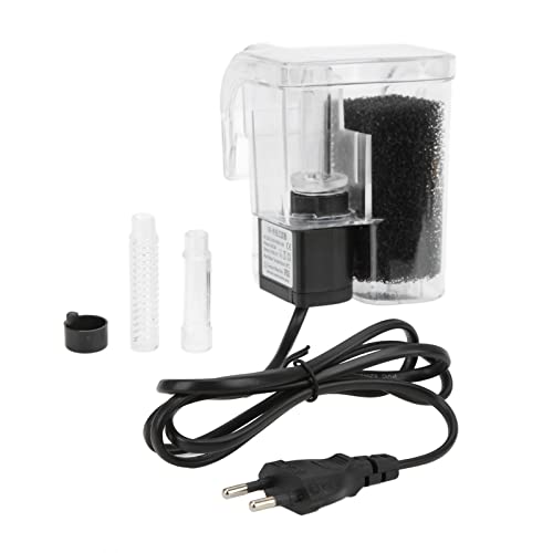 Tnfeeon Aquariumfilter, 3 in 1 Hang On Filter Wasserfall Wasserpumpe Erhöhen Sie Den Sauerstofffilter für Kleines Aquarium EU-Stecker von Tnfeeon