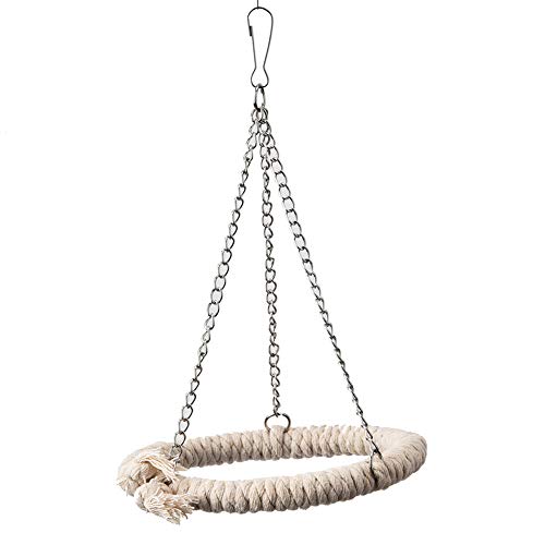 Tnfeeon Bird Swing Stand Toy, Papageienbaumwollseil Kletterleiter Ring Hängeleiter Kletterspielzeug Weiches Bett für kleine Papageien und Vögel von Tnfeeon