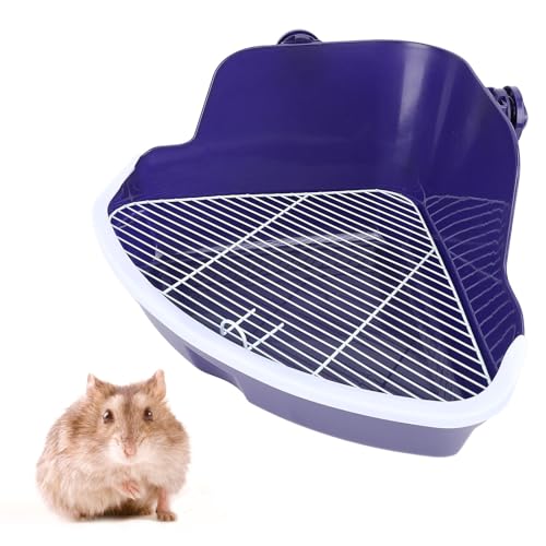 Tnfeeon Hamster-Sandbadbehälter, Wandbehang, Hamster-Badewanne, Hamster-Badezimmer, Leicht zu Reinigen, Hamsterbett, Schlafunterlage, für Zwerghamster, Rennmäuse, Kleintiere, (L) von Tnfeeon