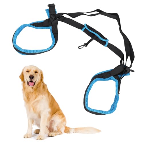 Tnfeeon Hunde-Kniestütze für Gerissenes Kreuzband, Hüftdysplasie, Arthritis-Schmerzlinderung, Arthrose und Bänderverletzungen, Verstellbare Polyester-Unterstützung für Vorder- oder (L) von Tnfeeon