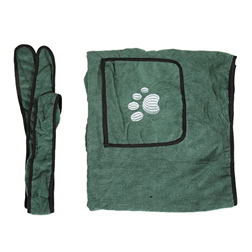 Tnfeeon Hundetrockenmantel Super Saugfähiger Mikrofaser-Hundebademantel mit Kragen und Taillen-Haustierhandtuch Zur Vorbeugung von Haarausfall bei Haustieren (XL) von Tnfeeon