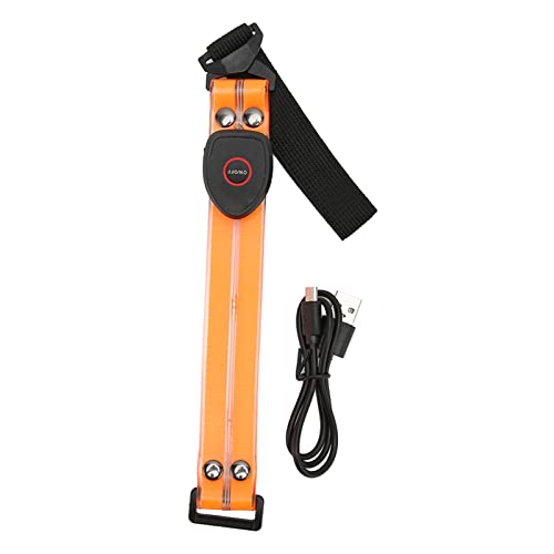 Tnfeeon LED-Armband, Wasserdicht, Wiederaufladbar, Nachtsicherheit, Leuchtendes Band für Outdoor-Walking, Laufen, Joggen, Radfahren, Hund, Wandern (Orange) von Tnfeeon