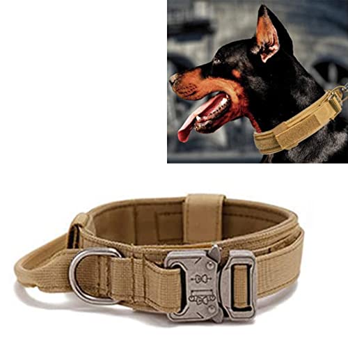 Tnfeeon Verstellbares Hundehalsband Taktisches Hundegeschirr Polyester Bequemes Atmungsaktives Hundehalsband mit Metallschnalle und D-Ring für das Training Mittelgroßer Hunde (M) von Tnfeeon