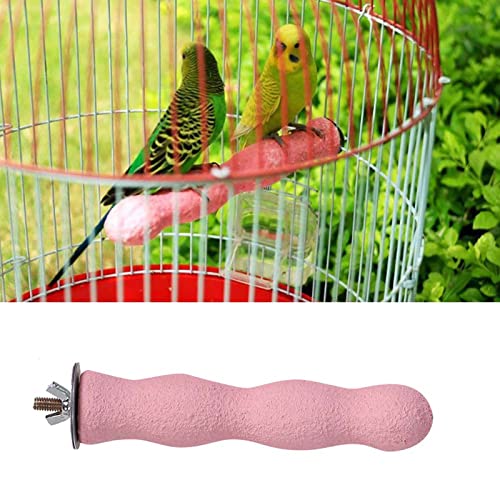 Vogelklaue und Schnabel Schleifstange Stand Stick Käfig Kauen Spielzeug Peeling Station Stange Rot Gefrostet groß für Übung Intelligence Development Cage Toy Peeling (Kleiner von Tnfeeon