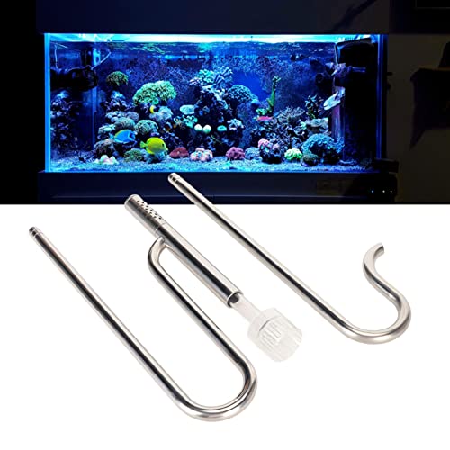 Zufluss-Abfluss-Rohr-Set Acryl-Befestigungshalter-Schrauben Verstellbares 304-Edelstahl-Aquarium-Lily-Rohr mit Oberflächen-Skimmer für Aquariumfilter (12-mm-Auslass mit 12-mm-Entölungsfolieneinlass) von Tnfeeon