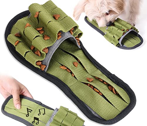 ToBu Line® Schnüffelteppich für Hunde als Slipper 2.0 (größere Schlaufen!) mit Quietschfunktion - waschmaschinengeeignet bis 30° - Intelligenzspielzeug für Hunde von deutschem Unternehmen von ToBu Line