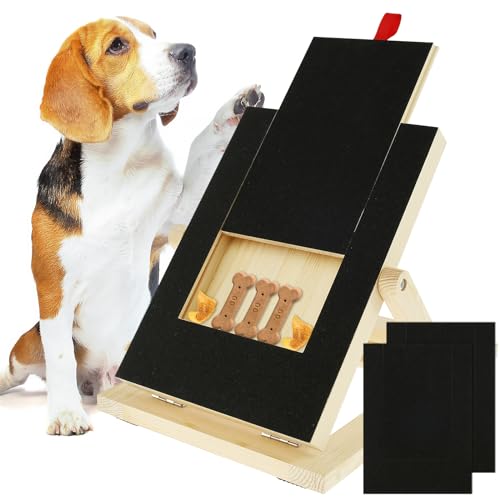 Kratzbrett für Hunde mit Leckerli Box 40.5x29cm Einstellbarer Winkel 20°/30°/40° Hunde Kratzbrett für Nägel Kratzbrett für Hundekrallen Alternative zu Krallenschleifer/Krallenschere für Hunde (C) von Toaboa