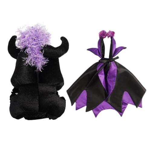 Halloween Pet Cape Costume | 2-Pack Dog Halloween Costume | Adjustable Witch Cat Costume Cloak | Cool Dog Wizard Costume for Party Accessories von TocaFeank