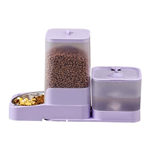 TocaFeank Automatischer Katzenfutterautomat,Automatischer Hunde-Futterautomat Mit Integriertem Wasserspender - Großes Futterbehältnis Mit Edelstahlnapf Für Katzenwelpen, Hunde Und Große Rassen TocaFeank Automatischer Katzenfutterautomat,Automatischer Hunde-Futterautomat Mit Integriertem Wasserspender - Großes Futterbehältnis Mit Edelstahlnapf Für Katzenwelpen, Hunde Und Große Rassen von TocaFeank