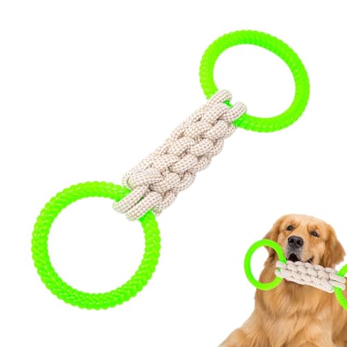 TocaFeank Hunde-Ziehspielzeug, Hunde-Schleppseil - Kauspielzeug für Hunde zum Zahnen von Welpen - Beißring für Welpen, Zahnreinigungsspielzeug für Hunde, wiederverwendbares Seil-Hundespielzeug für von TocaFeank