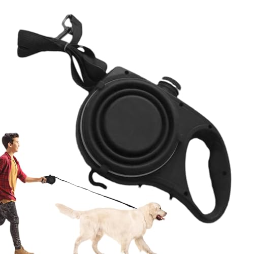 TocaFeank Hundegurt mit Wassernapf, Wasserspender Hundegurt | Wasserflasche, faltbar, Halsband für Haustiere, einziehbarer Riemen,Ergonomischer Tragegurt für kleine, mittelgroße und große Hunde, von TocaFeank