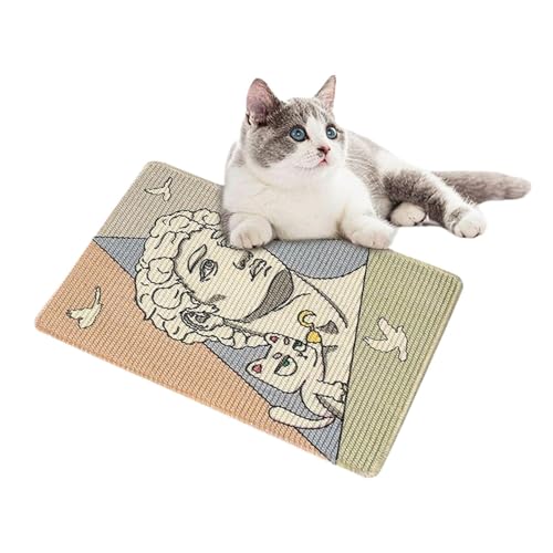 TocaFeank Kratzspielzeug für Katzen für den Innenbereich, Bodenkratzpad für Katzen, Cartoon Pad Kratzmatte für Haustiere und Katzen, Reduziert Langeweile. Kleine, mittelgroße und große Katzen. von TocaFeank