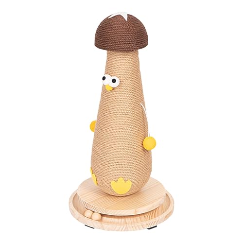 TocaFeank Pilz-Katzenkratzbaum,Pilzförmiger Katzenkratzbaum - Kratzstangen für Kätzchen,Sisal Cat Scratchers Pole Pet Kratzbaum mit interaktivem Katzenspielzeug für kleine Kätzchen von TocaFeank