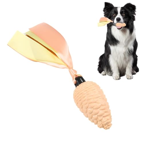 TocaFeank Tannenzapfen-Spielzeug für Hunde,Hunde-Tannenzapfen-Spielzeug - Quietschendes Seil-Hundespielzeug mit Beißstreifen | Weiches und langlebiges Welpenspielzeug für Spielzeit und Mundgesundheit, von TocaFeank