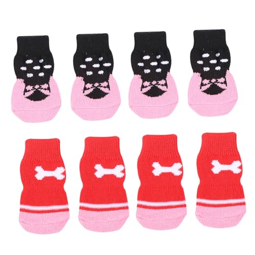 Toddmomy 8St Haustier socken hundesocken Dog Socks Hundepfotenschutz Hundepfoten Socken Hunde Socke Haustiersocken Weihnachtshaustiersocke Pfotenschützer für Haustiere Hundeschuhe Stricken von Toddmomy