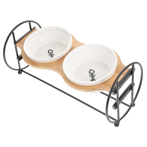 Toddmomy 1 Satz Erhöhter Pet Bowl Haushaltskatze Schüssel Keramikkatze Innenkatze Accessoire von Toddmomy