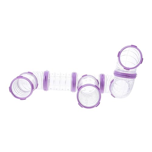 Toddmomy 1 Satz Hamsterpfeife Angebot An Hamsterkäfigen DIY-Tunnel-Abenteuer Externes Rohr Hasenspuren Frettchentunnel Tunnel Zum Verstecken Von Haustieren DIY-Kits Übung Plastik Violett von Toddmomy