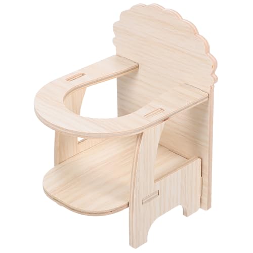 Toddmomy Handgemachte Holz Hamster Hochstuhl Mit Meerschweinchen Esszimmer Sitz Haustier Stühle Miniatur Spielzeug Für von Toddmomy