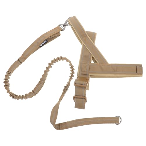 Toddmomy 1 Satz Hundegeschirr-Set Hundeleine Pet Walking führt Hundehütte Haustierhund Hundeseil Hundetragegurt hundekleidung Praktische Hundegeschirrweste tragbare Hundeweste Nylon Khaki von Toddmomy