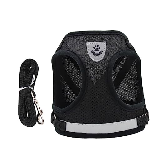 Toddmomy 1 Satz Hundeleine The Animal Animals animarus joggingleine Hundezubehör Hundeauto gehen Spaniel Schnauze Dackel Hund verstellbares Geschirr Outdoor-Leine für Welpen Textil- Black von Toddmomy