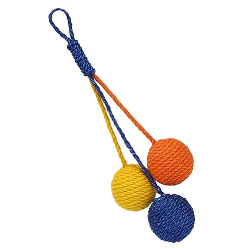 Toddmomy 1 Satz Katzenspielzeug Minzkugeln Katze interaktiv Katzenstift Katzentunnel interaktives katzenspielzeug Interactive cat Toy Catnip Katze Molar Katze neckt Bälle Juteseil von Toddmomy