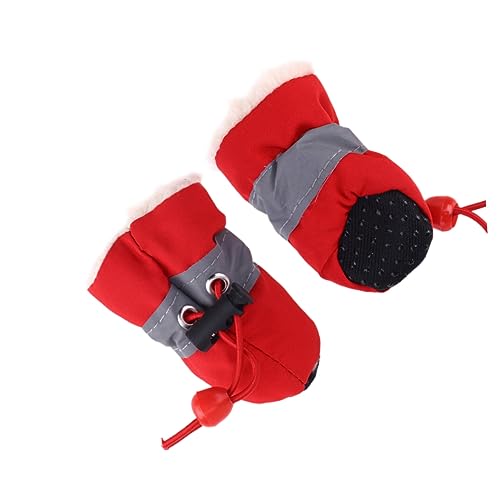 Toddmomy 1 Satz Schneestiefel Für Katzen Schneestiefel Für Hunde Pfotenschutz Für Haustierstiefel Rutschfestes Haustier Regenstiefel Für Hunde Chihuahua-Schneestiefel Schuh Der Hund Rot von Toddmomy