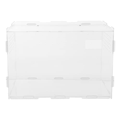 Toddmomy 1 Stück Karton Futterbox für Reptilien Insekt Lebensraum Flasche Aquarium Tank glasbehälter glasgefäß schleichtiere Heimtierbedarf Aufbewahrungsnest für Reptilien Acryl Transparent von Toddmomy