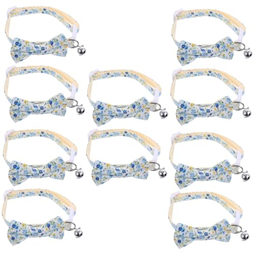 Toddmomy 10 STK Katzenhalsband Welpenhalsband Schönes Kätzchenhalsband Katzenhalsbänder Zartes Hundehalsband Dekoratives Hundehalsband Kätzchen-Kragen Haustier Zubehör Polyester-Nylon X3 von Toddmomy