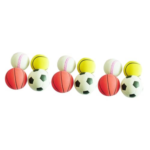 Toddmomy 12 STK knete Spielzeug knetspielzeug fußbal fuussball hundespiele Tennis Football Royalty plakks Fussball Gummiball zum Spielen mit Hunden Kauball Gummispielzeug Haustier erröten von Toddmomy