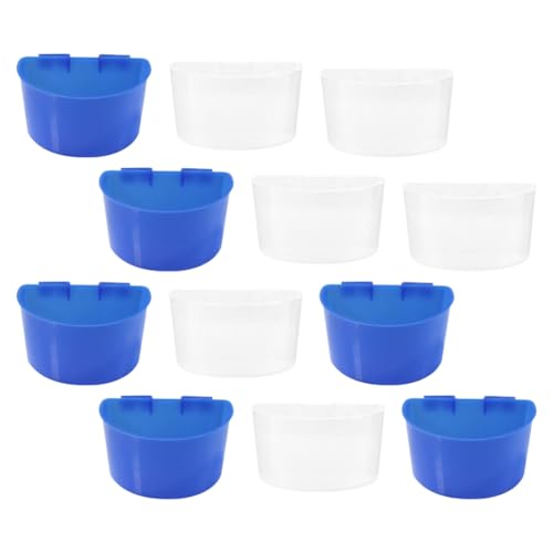 Toddmomy 12Pcs Convenient Bird Food Bowls Mini Bird Food Bowl Feede Plastic Pigeon Bird Cage Dish for Parrot Canary Finch Small Size Bird von Toddmomy