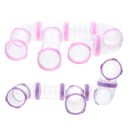 Toddmomy 16-Teiliges Hamsterröhren-Set DIY Hamstertunnel-Abenteuer-Außenröhren Transparente Verbindungsschiene Rattenspielzeug Hamsterkäfig-Zubehör Für Hamster-Kleintiere von Toddmomy