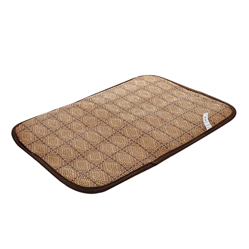 Toddmomy 1stk Eismatte Für Haustiere Hund Kühlmatte Kissen Aus Eisseide Für Haustiere Haseneis Seidenmatte Pet Cool Plate Eisbett Hamster-kühlkissen Kaninchen Kühlmatte Brown Rattan-Matte von Toddmomy