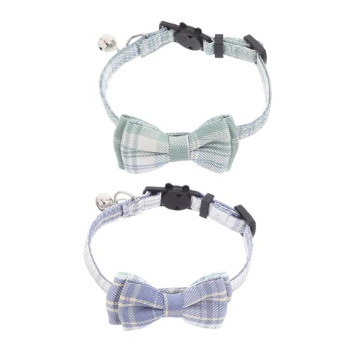 Toddmomy 2 Pack Cat Bow Collar Breakaway Bowties Haustier Fliege Krawattenkragen Abnehmbare Bowtie Katzenkragen Für Katzenkätzchen Krawattenkragen Abnehmbare Glockenglocke Und Schnalle von Toddmomy