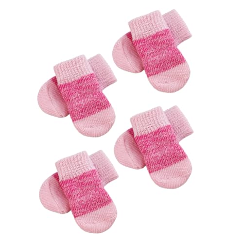 Toddmomy 2 Sätze Haustier Socken Sockenschuhe Anti-rutsch-Socke Für Haustiere rutschfeste Elastische Haustiersocken Bequeme Hundesocken Bequeme Haustiersocken Polyester Rosa von Toddmomy