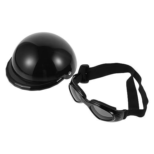 Toddmomy 2 Sätze Sicherheitshelm Für Haustiere Hund Sicherheitshut Hund Schutzhelm Motorradhelme Für Haustiere Haustierbrillen Kleines Haustier Verstellbare Hundehelme Katzenhelm Abs Black von Toddmomy