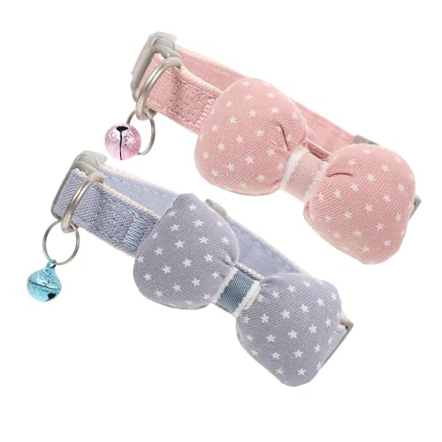 Toddmomy 2 Stücke Haustier Katze Bowknot Glocke Kragen Plaid Katze Kragen Glocken Einstellbare Haustier Kragen Ornament Für Haustier Halskette von Toddmomy