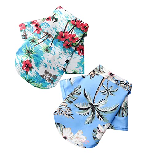 Toddmomy 2 Stück Haustier Hemd Für Hunde Marineblau Kostüme Für Jungen Hawaii Hemd Baum Hunde Hemd Hunde Hemden Hawaiianische Outfits Für Hunde Sommer Hunde Hemden Trendige Hemden von Toddmomy