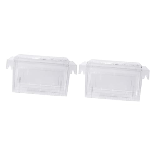 Toddmomy 2Er-Box isoliertes Aufzuchtbecken Fisch-Eier-Inkubator-Tumbler Brutkasten für Garneleneier Aquarium Brüterei Acryl-Aquarium Guppys Betta Fisch Zuchtbecken für Aquarien Transparent von Toddmomy