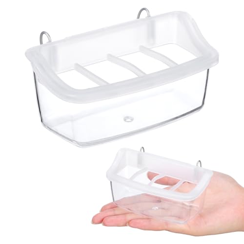 Toddmomy 2Pcs Vogelkäfig -Wasserspender Transparenter Plastik Vogel Futter Fütterungsschalen - Praktische Vogelkäfig -Futterhäuschen von Toddmomy