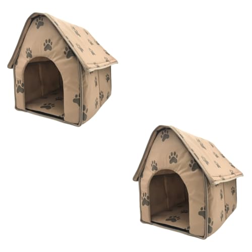 Toddmomy 2St Haustier hundehütte haustierzelt pet Teepee Winterbett für Hunde Katzenhöhle Matratze Zelte tragbare Tierunterkunft Warme Matte für Haustiere Hundekäfig Hundezelt Haustierbett von Toddmomy