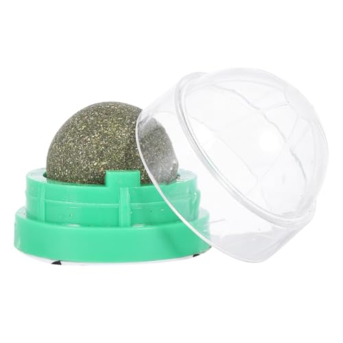 Toddmomy 2St Katzenbissball Katzenbonbons Haustier Spielzeug Kätzchen Spielzeug Katze Minze Katzen zahnpflege katzenzahnpflege Katze leckt Ball Ballspielzeug zum Aufkleben an der Wand Green von Toddmomy