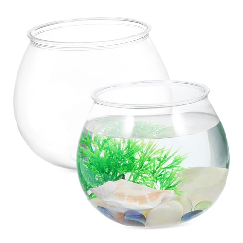 Toddmomy 2St Landschaft kleines Aquarium Sukkulenten-Übertopf aus Glas Luftpflanzer-Glühbirnenglas pflanzenlampe Betta-Aquarium Goldfischglas Süßigkeitenhalter für die Party Unzerbrechlich von Toddmomy