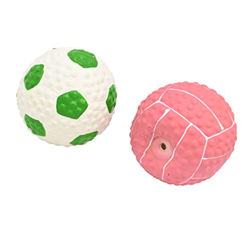 Toddmomy 2St Spielzeugball Hundespielzeugbälle Latexbälle für Hunde kleine Hundebälle Hunde quietschender Ball Ballwerfer für Hunde Ball Spielen Hündchen Hundeball Trainingsball von Toddmomy