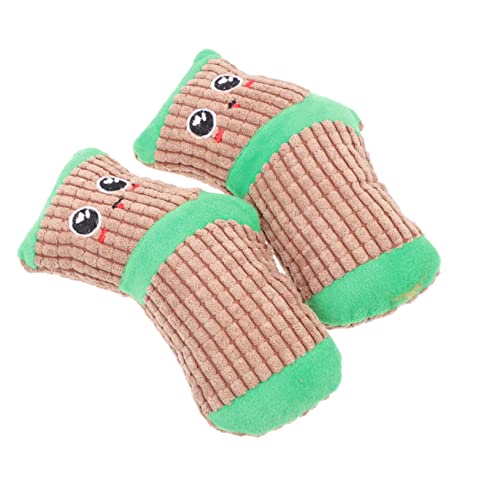 Toddmomy 2St Toys Children Toys Fun Toy Stuffed Soft Toys chew Toy Autositz für Hunde quietschen Welpe Bausatz Kauer Beißpuppe für Haustier Katze Stofftier Plüsch Coffee von Toddmomy