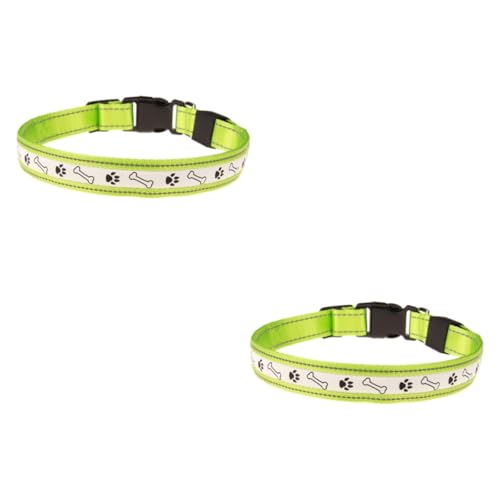 Toddmomy 2st Beleuchteter Kragen Flash-Halskette Hund Beleuchtete Halskette Ladehalskette Blinken Leuchtende Halskette Leuchtender Kragen Hundehalsband Ladehalsband Haustier Knochen von Toddmomy