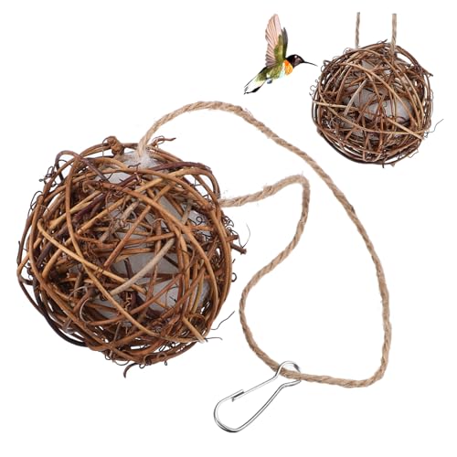 Toddmomy 2er Set Außen Vogel Nistmaterial Für Papageien Hängendes Nest Aus Naturmaterialien Ideal Für Wildvögel Und Als 8cm Durchmesser Outdoor Nistplatz Für Vögel von Toddmomy