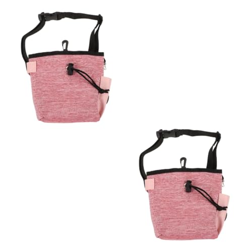 Toddmomy 2st Gürteltasche Für Das Hundetraining Lebensmittelbeutel Müllsäcke Müllbeutel Einkaufstüten Hundetasche Outdoor-lebensmitteltasche Rosa Oxford-Stoff Haustier Snack von Toddmomy